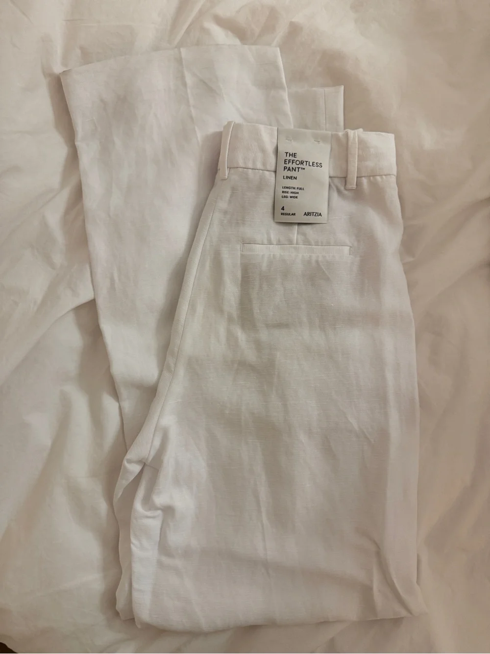 Aritzia Effortless Linen Pants in Light Birch